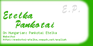 etelka pankotai business card